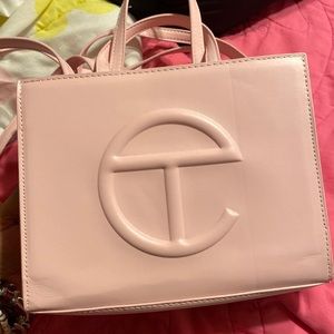 bubblegum telfar small tote bag